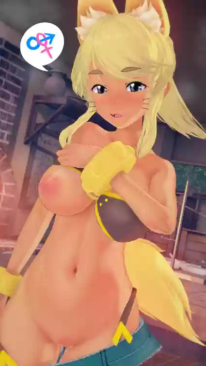 Большие сиськи,Аниме,хентай,liru,wolf girl,