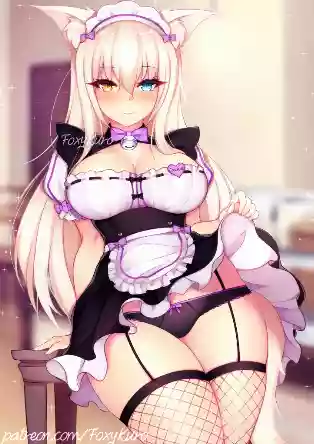 nekopara,Большие сиськи,в одежде,горничные,кошкодевочки,трусики,чулки,coconut,