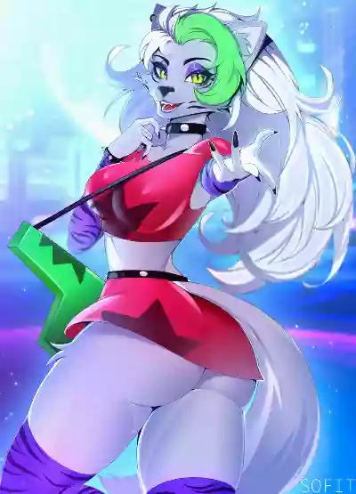 five_nights_at_freddys,Furry,юбочка,в одежде,wolf girl,