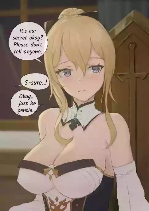 Большие сиськи,в одежде,genshin impact,комикс,jean_gunnhildr,