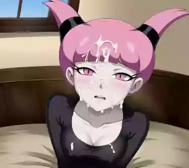 Большие сиськи,Сперма,нейросеть,stable_diffusion,розовые волосы,на лицо,юные_титаны_вперед!,джинкс,