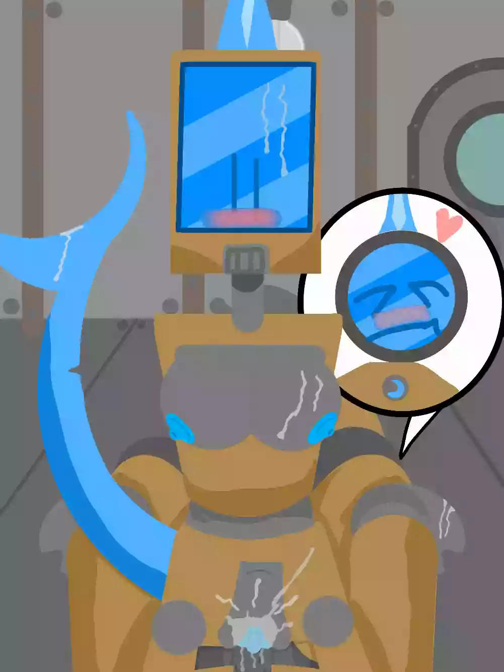 Большие сиськи,2d,робо-девочка,акулы,