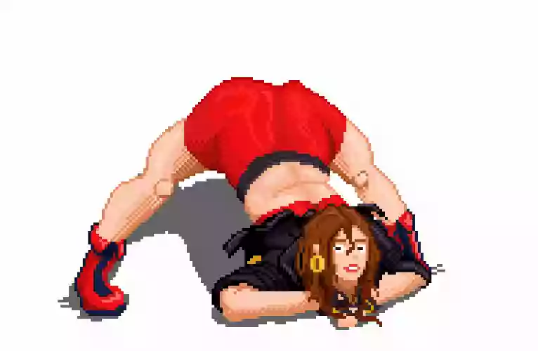 трусики,2d,юбочка,1girl,pixel_art,jack_o_pose,streets_of_rage,blaze_fielding,
