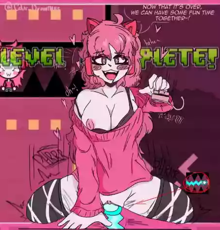 Большие сиськи,в одежде,пизда,секс,чулки,1girl,смущение,большие_ляжки,вагина,наездница,смотрит_на__зрителя,киска,geometry_dash,ashley_wave_trials,